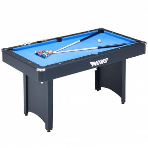 MUWO "Winner" Billardtisch 153x84x79 cm schwarz blau