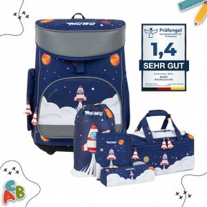 MUWO "Lil Elon" Kinder Schulranzen Set 5-tlg.