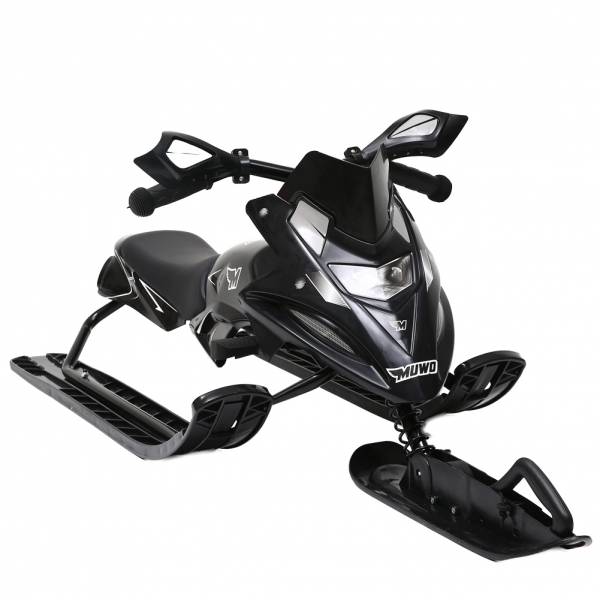 MUWO "Snowglider" Kinder Lenkschlitten schwarz