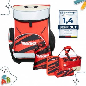 MUWO "Lil Ninja" Kinder Schulranzen Set 5tlg.
