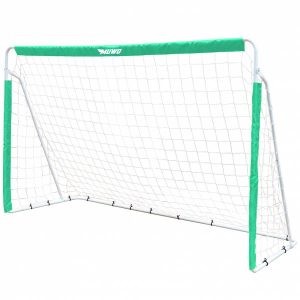 MUWO Fußballtor aus Stahl 240 x 150 cm grün/weiß