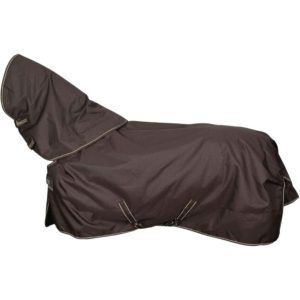 Bucas Outdoordecke 50g mit Halsteil Irish Turnout Light Regendecke Espresso 165 | kavalio - für mich und mein Pferd