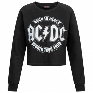 ACDC Tour Damen Cropped Sweatshirt POLCS009BLK