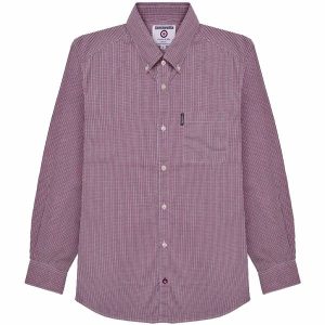 Lambretta Gingham Check Herren Langarm Hemd RWIS1384