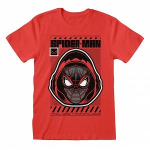 Marvel Comic Spider-Man Miles Morales Hooded Spider Herren T-Shirt SMM05554TSC