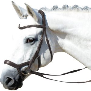 BUSSE Trense Feeling Trensenzaum Ledertrense mit Zügel Schwarz (Strass-Silber) | kavalio - für mich und mein Pferd