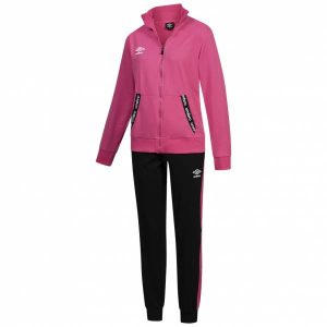 Umbro Premium Damen Trainingsanzug UOS32075S-Fucsia-Black