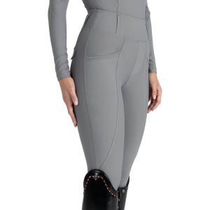 Maximilian Equestrian Reitleggings Damen Full-Grip Pro Riding Leggings Titanium XXS | kavalio - für mich und mein Pferd