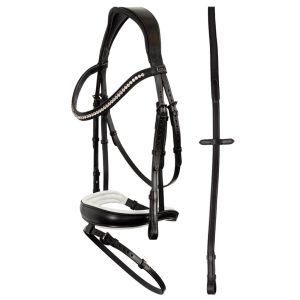 ANKY Trensenzaum ATH20004 Schwarz / Weiß | kavalio - für mich und mein Pferd