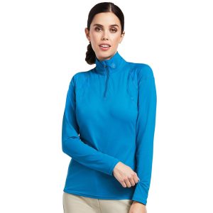Ariat Longsleeve Baselayer Auburn 1/4 Zip Funktionsshirt Saxony Blue S | kavalio - für mich und mein Pferd
