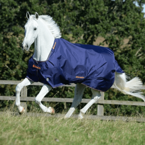 Bucas Outdoordecke 150g Therapy Turnout Therapiedecke Navy/Orange 135 | kavalio - für mich und mein Pferd