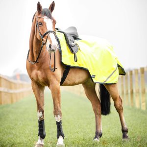 BUSSE Ausreitdecke 100g Shine Reflex Gelb (Navy) 145 | kavalio - für mich und mein Pferd