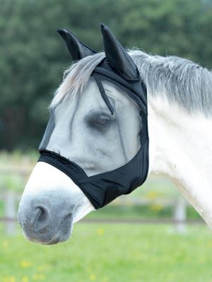 BUSSE Fliegenmaske Fly Buckler Gap II Insektenschutz Schwarz Pony | kavalio - für mich und mein Pferd