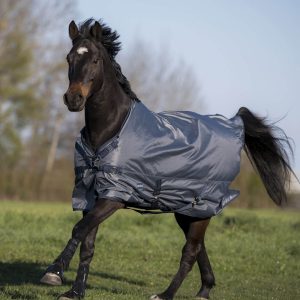 BUSSE Outdoordecke 0g Windchill Regendecke Grau (Navy) 125 | kavalio - für mich und mein Pferd