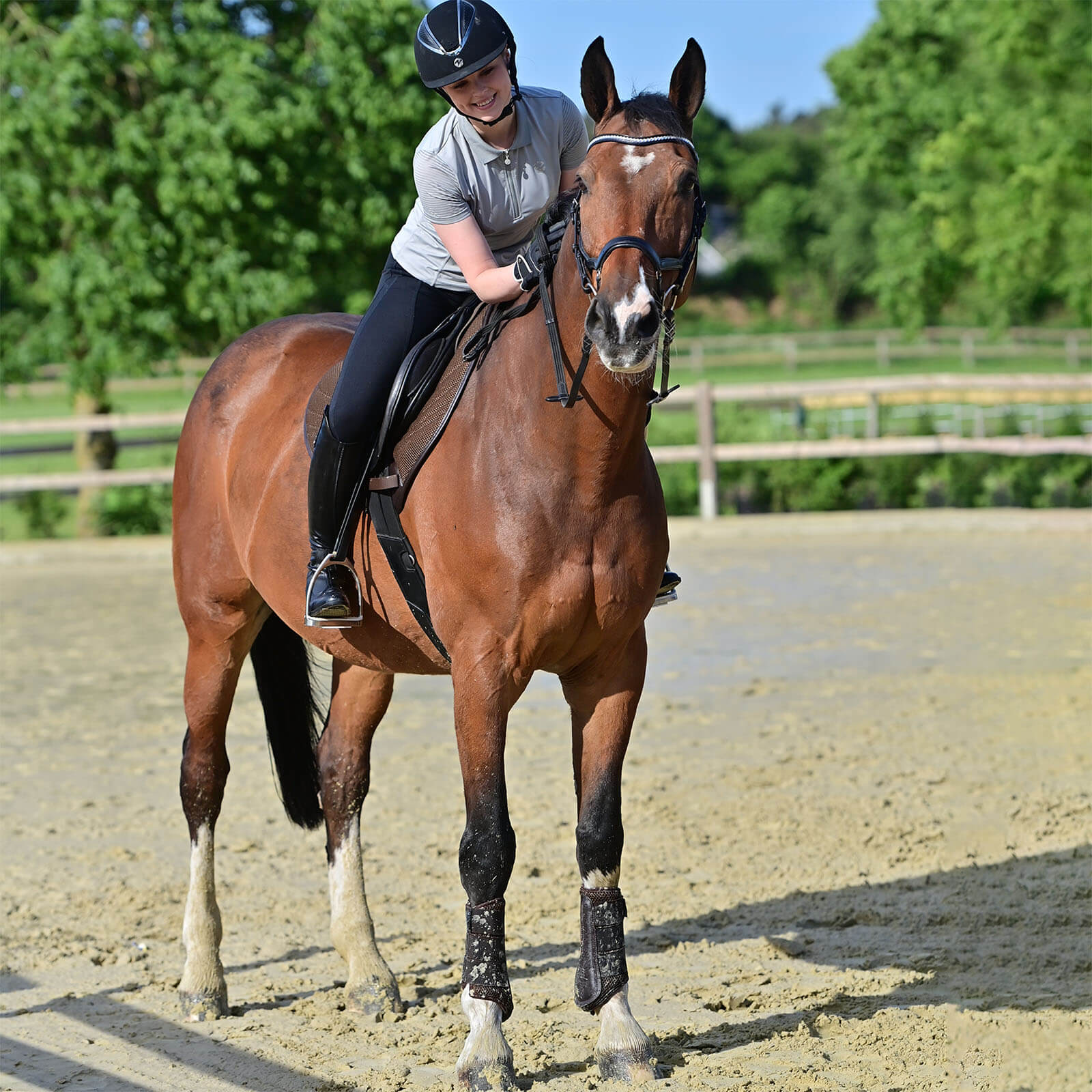 BUSSE Schabracke Dressur 3D Air Effect Dressurschabracke Braun VB/WB | kavalio - für mich und mein Pferd – Bild 2
