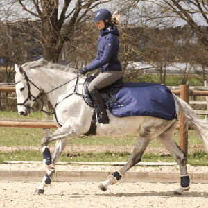 BUSSE Trainingsdecke 50g Rain Ausreitdecke Navy 125 | kavalio - für mich und mein Pferd