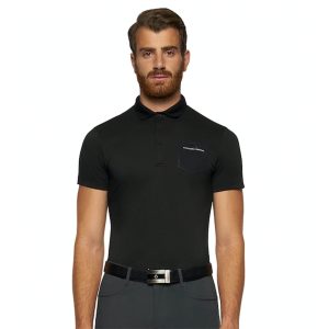 Cavalleria Toscana Poloshirt Herren Kurzarm Jersey Pique Training FS 2022 Black S | kavalio - für mich und mein Pferd
