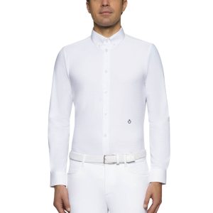 Cavalleria Toscana Turniershirt Herren Guibert Shirt L/S Classic Langarm White 41 | kavalio - für mich und mein Pferd