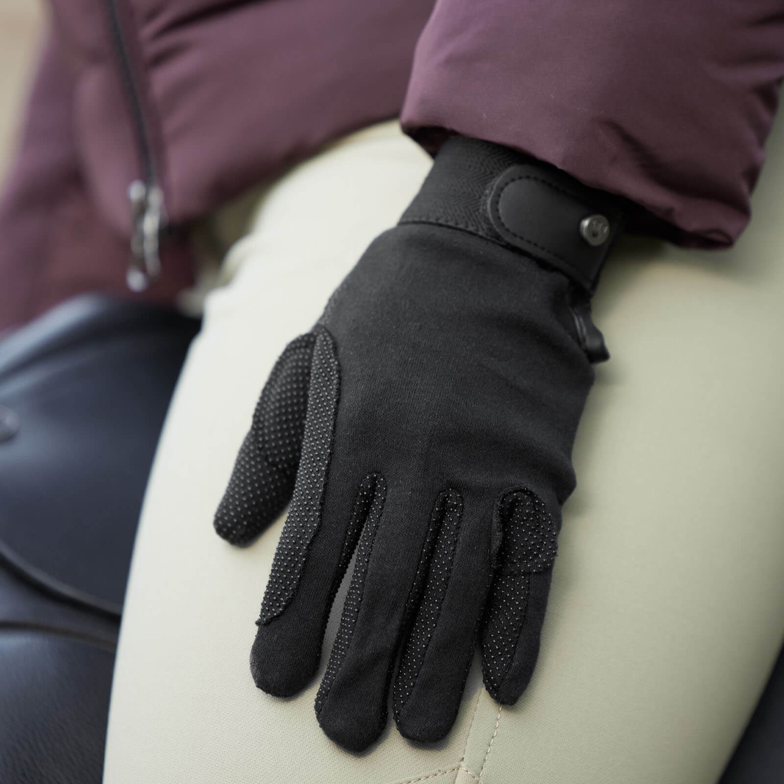 E.L.T Reithandschuh Picot Winterhandschuh Schwarz 10-12 Jahre | kavalio - für mich und mein Pferd – Bild 2