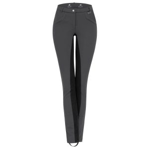 E.L.T Reithose Damen Full-Grip Micro Jodhpur Asphalt/Schwarz 46 | kavalio - für mich und mein Pferd