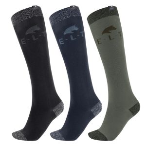 E.L.T Reitsocken Glorious Schwarz/Nachtblau/Khaki L | kavalio - für mich und mein Pferd