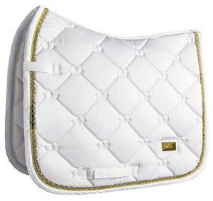 Equestrian Stockholm Dressurschabracke White Perfection Gold Cob | kavalio - für mich und mein Pferd