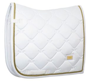 Equestrian Stockholm Dressurschabracke White Perfection Gold Full | kavalio - für mich und mein Pferd