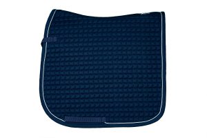 Eskadron Dressurschabracke Cotton Silver Basics Sattelunterlage Navy Full | kavalio - für mich und mein Pferd