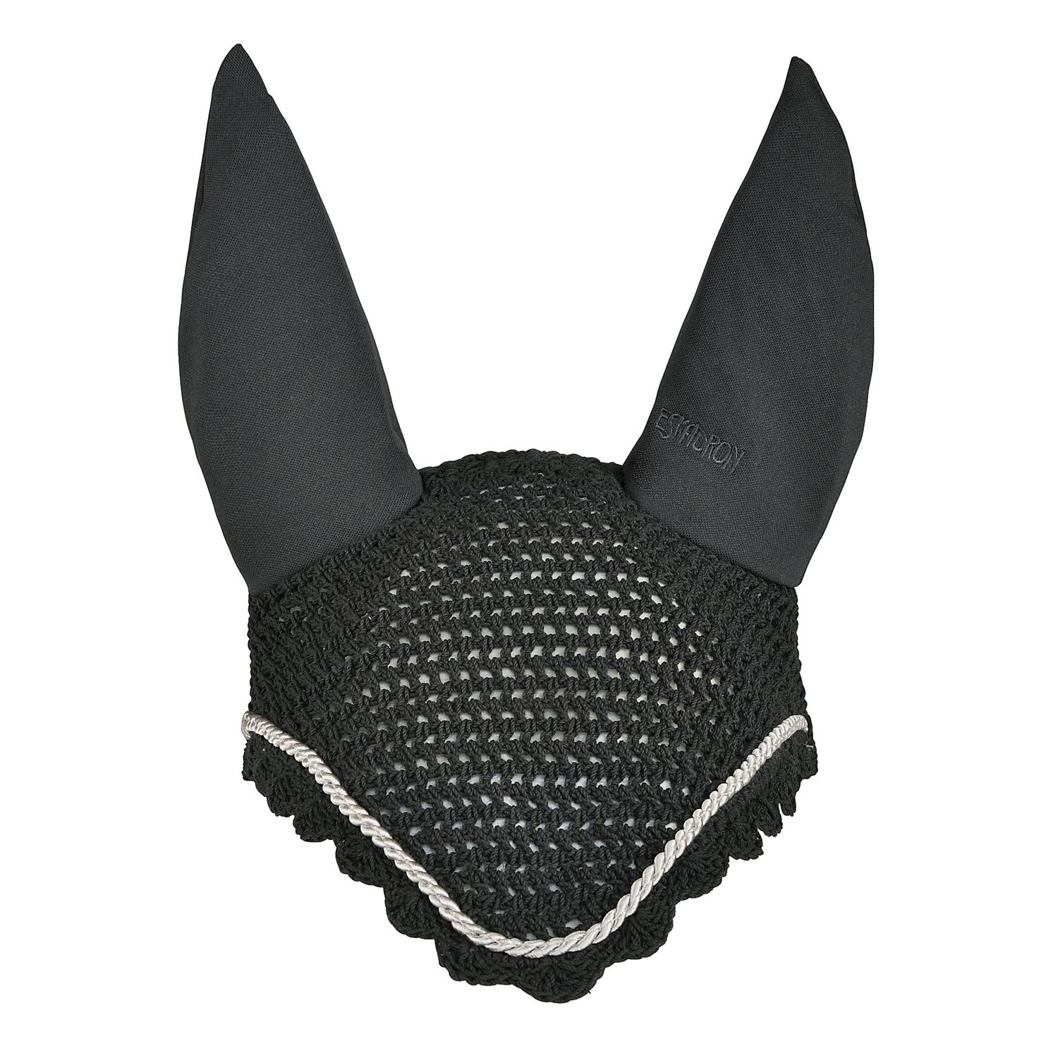 Eskadron Fliegenohren mit silberner Kordel Anthracite Full | kavalio - für mich und mein Pferd