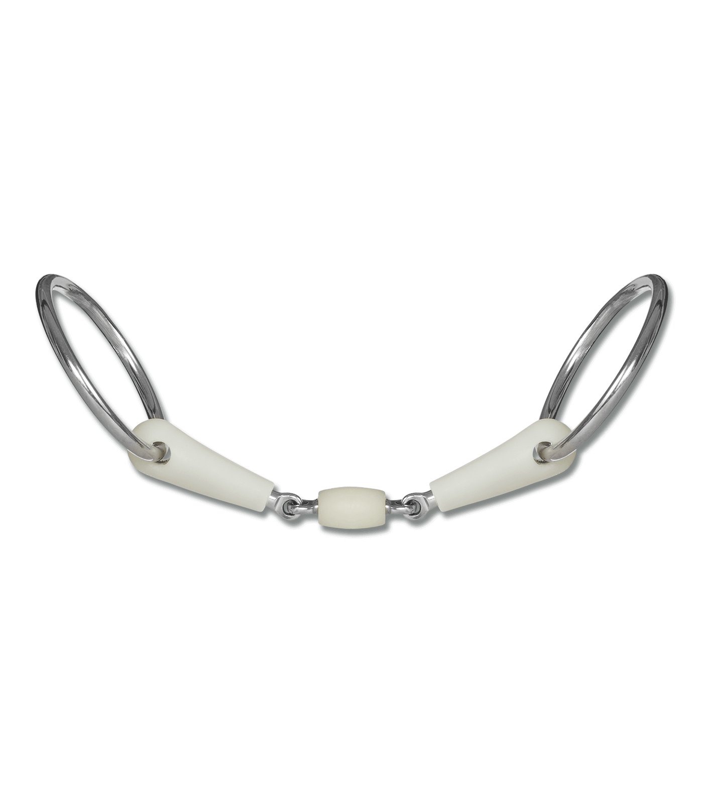 Happy Mouth Unterlegtrense Doppelt Gebrochen Rolle 14 mm Kunststoffgebiss Apfelaroma 15 cm | kavalio - für mich und mein Pferd – Bild 2