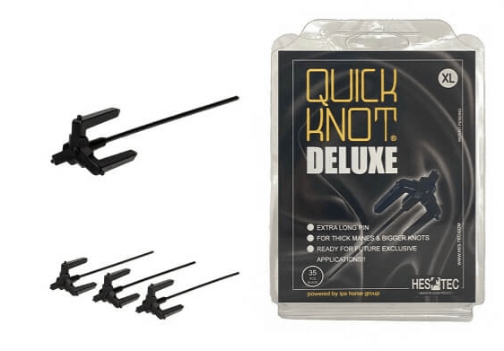 HES-Tec Einflechthilfe Quick Knot Deluxe Braun XL | kavalio - für mich und mein Pferd – Bild 2