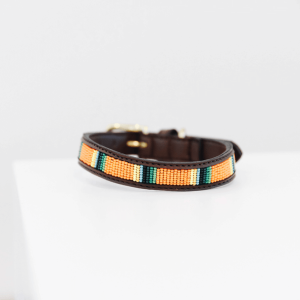 Kentucky Dogwear Halsband Pearls veganes Leder Pure Orange L | kavalio - für mich und mein Pferd