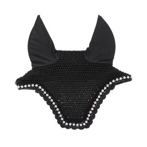 Kentucky Horsewear Fliegenmütze Wellington Big Stone & Pearl Soundless Schwarz Full | kavalio - für mich und mein Pferd