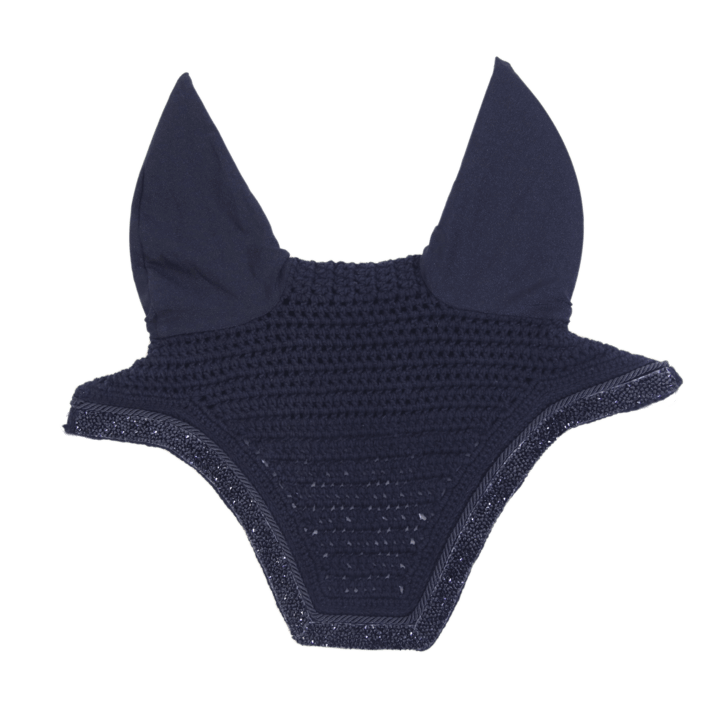 Kentucky Horsewear Fliegenmütze Wellington Glitter Stone Fliegenhaube Dunkelblau Full | kavalio - für mich und mein Pferd