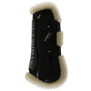 Kentucky Horsewear Gamaschen Bamboo Elastik Kunstfell Schwarz M | kavalio - für mich und mein Pferd