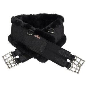 Kentucky Horsewear Sattelgurt Lammfell Sattelgurt Schwarz/Schwarz | kavalio - für mich und mein Pferd