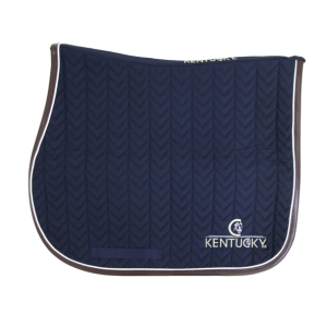 Kentucky Horsewear Springschabracke Leather Fishbone Sattelunterlage Navy | kavalio - für mich und mein Pferd