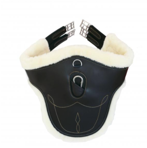 Kentucky Horsewear Stollengurt mit Lammfell Sattelgurt Lammfellgurt Schwarz | kavalio - für mich und mein Pferd