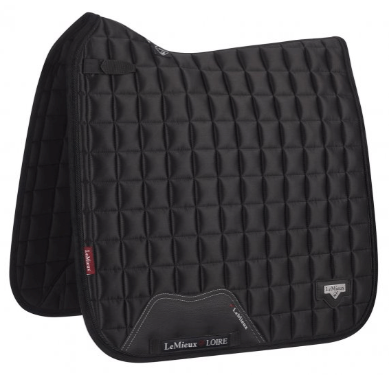 LeMieux Schabracke LM Loire Classic Satin Dressage Square Dressurschabracke Black L / Warmblut | kavalio - für mich und mein Pferd