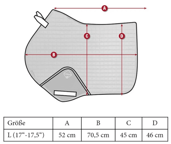 LeMieux Schabracke Loire Classic Satin CC Square Springschabracke Navy L | kavalio - für mich und mein Pferd – Bild 2
