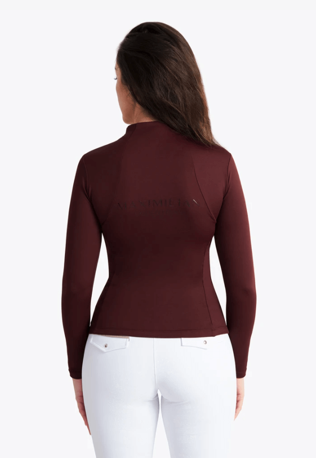 Maximilian Equestrian Base Layer Damen Long Sleeve Funktionsshirt Burgundy M | kavalio - für mich und mein Pferd – Bild 2
