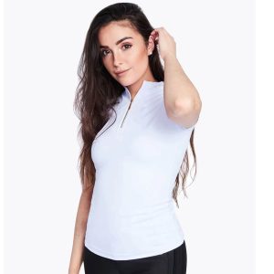 Maximilian Equestrian Base Layer Damen Short Sleeve Funktionsshirt White/Gold M | kavalio - für mich und mein Pferd