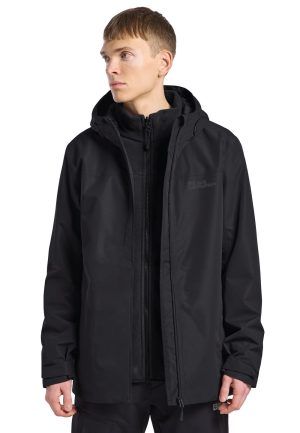Jack Wolfskin Jack Wolfskin Taubenberg 3in1 Jacket Men 3 in 1 Jacke Herren M black black – black M