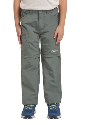 Jack Wolfskin Jack Wolfskin Safari Zip Off Pants Kids Zip-Off Hose mit UV-Schutz Kinder 104 green slate green – slate green 104