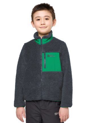 Jack Wolfskin Jack Wolfskin Ice Curl Jacket Kids Fleecejacke Kinder 128 miscellaneous phantom / green – phantom / green 128