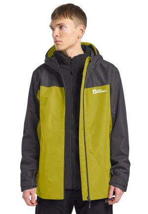 Jack Wolfskin Jack Wolfskin Taubenberg 3in1 Jacket Men 3 in 1 Jacke Herren M yellow chartreuse – chartreuse M