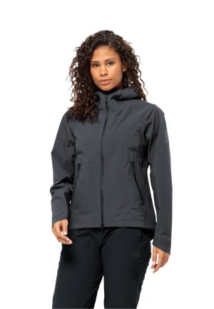 Jack Wolfskin Jack Wolfskin Bike Commute Mono Jacket Women Regenjacke aus Mono-Material Damen XL grey