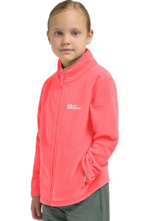 Jack Wolfskin Jack Wolfskin Taunus Jacket Kids Fleecejacke Kinder 104 red sunset coral – sunset coral 104
