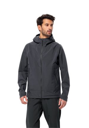 Jack Wolfskin Jack Wolfskin Bike Commute Mono Jacket Men Regenjacke aus Mono-Material Herren XXL grey
