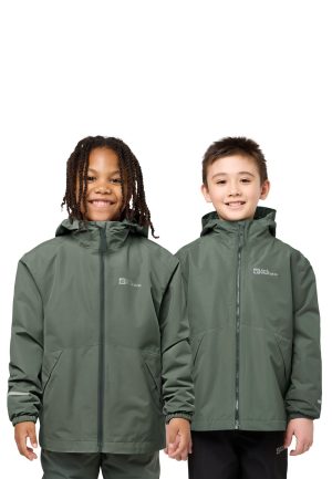 Jack Wolfskin Jack Wolfskin Iceland 3in1 Jacket Kids 3-in-1 Jacke Kinder 128 multi color Slate green / slate green – Slate green / slate green 128